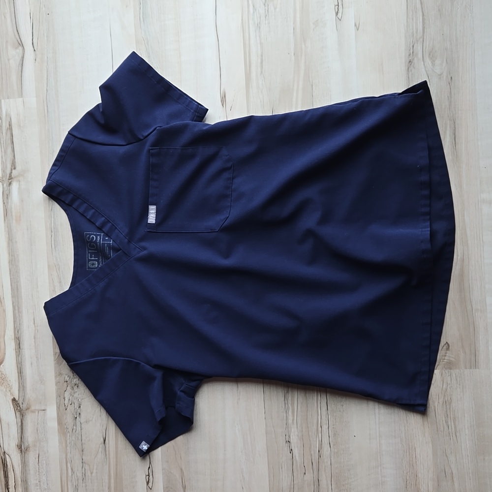 S FIGS Navy Catarina Scrub Top